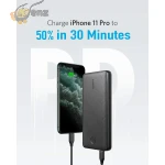 ⁦بنك الطاقة Anker USB C ، باور بانك PowerCore Essential 20000 PD (18 واط) ، بطارية شحن محمولة عالية السعة 20000 مللي أمبير / ساعة لهاتف iPhone 12 / Mini / Pro / Max Pro / 11 / X ، Samsung (لا يشمل شاحن PD)⁩ - الصورة ⁦2⁩