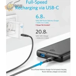 ⁦بنك الطاقة Anker USB C ، باور بانك PowerCore Essential 20000 PD (18 واط) ، بطارية شحن محمولة عالية السعة 20000 مللي أمبير / ساعة لهاتف iPhone 12 / Mini / Pro / Max Pro / 11 / X ، Samsung (لا يشمل شاحن PD)⁩ - الصورة ⁦3⁩