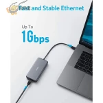 ⁦Anker USB C Hub ، محول 7 في 1 USB C ، مع 4 K USB C إلى HDMI ، وقارئ بطاقات microSD / SD ، و 3 منافذ USB 3.0 ، مع توصيل طاقة 60 وات لأجهزة MacBook Pro و ChromeBook و XPS و Galaxy S9 / S8 و أكثر⁩ - الصورة ⁦4⁩