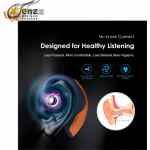 ⁦سماعات اذن مفتوحة من اورايمو اوبن بودز 4 ميكروفونات اينك لاسلكية وقت تشغيل 40 ساعة مقاومة للماء بدرجة اي بي اكس 5 مشغل ديناميكي 16 ملم مع خطافات للجري والتدريبات ازرق ترو⁩ - الصورة ⁦6⁩