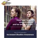 ⁦سماعات رأس رياضية اوبن سيركلت بتصميم أذن مفتوحة بلوتوث لاسلكية صحية ومريحة  السماعات الأفضل للارتداء عند الجري وركوب الدراجات والتسلق من اورايمو أزرق⁩ - الصورة ⁦5⁩