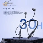 Oraimo Necklace Lite OEB-311 Neckband Wireless in Ear Earphones Deep Bass,30Hrs Playtime,ASAP Charge,ENC Tech,Low-Latency Ergonomic Neckband, Sweat-Resistant Magnetic Earbuds, Dual Pairing - Black - Image 7