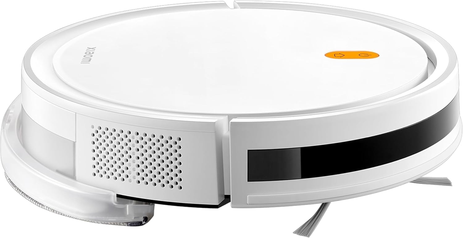 51m1txIjOvL._AC_SL1500_ Xiaomi E5 Robot Vacuum Cleaner , 2000Pa Powerful Suction Fan, 2600mAh Nominal Battery Capacity, 3 Level Settings of Suction Power, Gyroscope, Intelligent Path Planning, White|6 month manufacturer warranty - Image 1