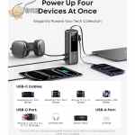 ⁦باور بنك أنكر للابتوب 25000 مللي أمبير – قدرة 165 واط، شحن سريع متعدد الأجهزة، كابلات مدمجة وقابلة للسحب⁩ - الصورة ⁦4⁩