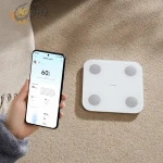 Xiaomi Body Fat Scale S400 is a smart body composition scale designed for accurate health tracking using dual-frequency BIA technology. It measures up to 25 body metrics including body fat, muscle mass, BMI, water percentage, and visceral fat, and syncs seamlessly via Bluetooth with the Xiaomi Home app for easy progress monitoring. - Image 3