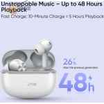 realme Buds T200 Lite Bluetooth in Ear Earbuds,4 Mic, AI ENC for Calls,48 Hours Total Playback with Fast Charging and Ultra Low Latency Gaming TWS, Google Fast Pair, with mic - (Gray) - Image 7