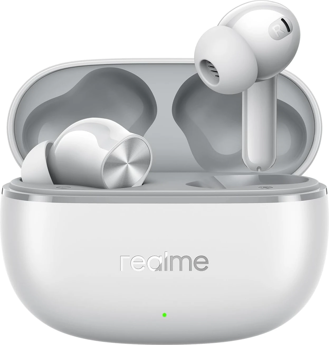 61qAzVmYAQL._AC_SL1500_ realme Buds T200 Lite Bluetooth in Ear Earbuds,4 Mic, AI ENC for Calls,48 Hours Total Playback with Fast Charging and Ultra Low Latency Gaming TWS, Google Fast Pair, with mic - (Gray) - Image 1