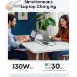 ⁦شاحن أنكر نانو 130 واط – 4 منافذ USB-C و2 USB-A للشحن السريع⁩ - الصورة ⁦4⁩