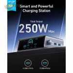 Anker Prime 250W USB C Charger, Ultra-Fast 6-Port GaN Charging Station, 2.26" LCD Display and Smart Control Dial - Image 2