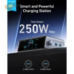 ⁦شاحن Anker Prime بقوة 250W USB-C – شاحن مكتبي ذكي 6 منافذ مع شاشة عرض وتحكم ذكي⁩ - الصورة ⁦2⁩