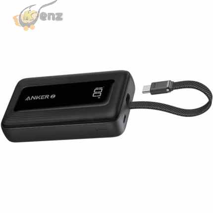 Anker Zolo Power Bank, 10,000mAh 30W High-Speed Portable Charger with Built-In USB-C Cable, Battery Pack For iPhone 16/16 Plus/16 Pro/16 Pro Max/15 Series, Galaxy, and More (Black, 10000 mAh), 18 Months Warranty