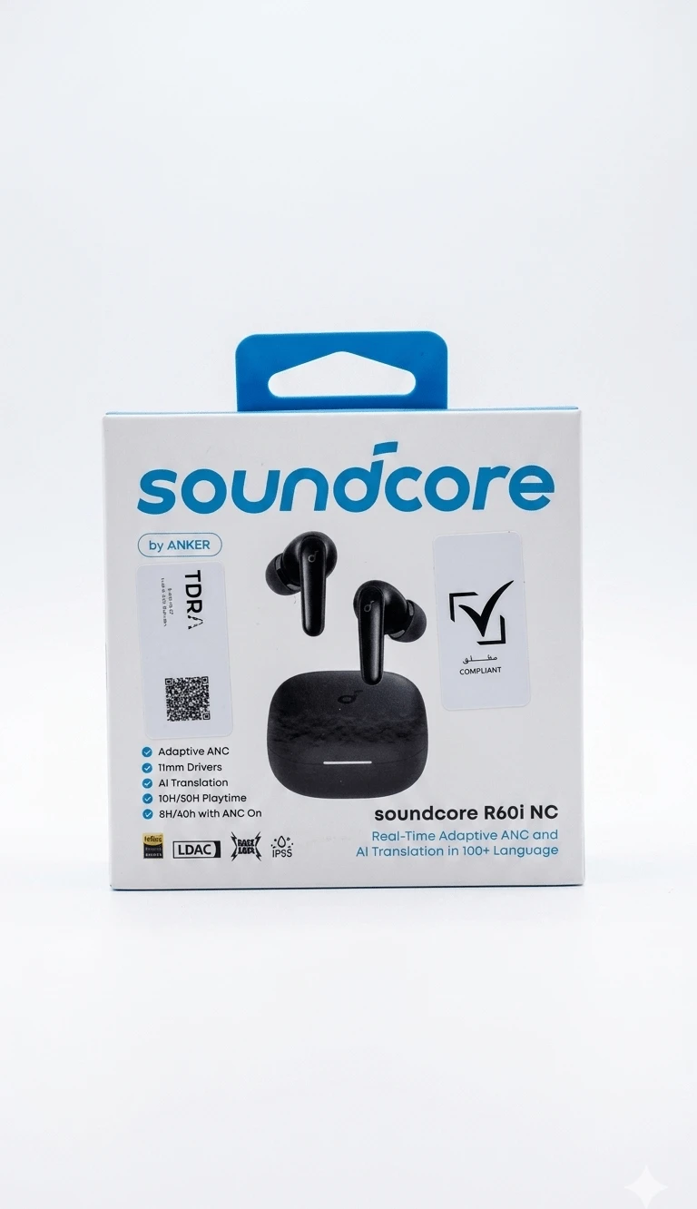IMG_5842 سماعات أذن لاسلكية حقيقية Soundcore R60i NC مع إلغاء الضوضاء التكيفي - الصورة 1