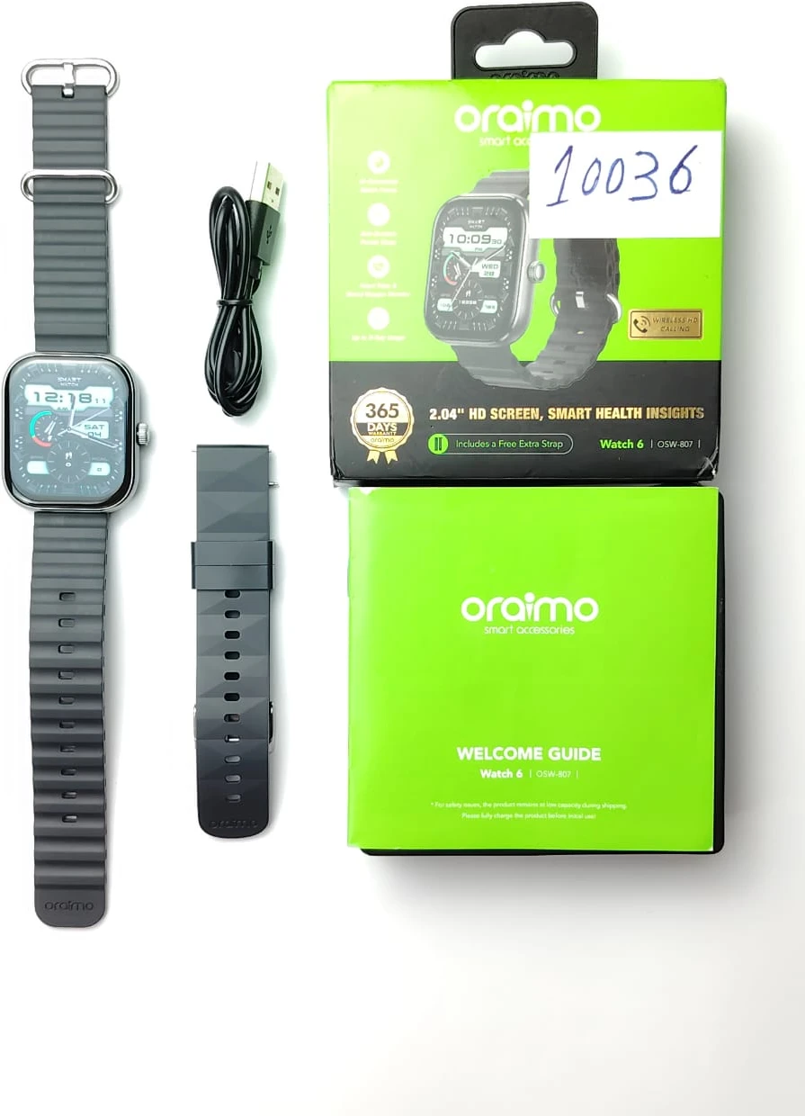 14e1e0fb-23da-47c6-ba7e-027461999718 Oraimo Watch 6 Smartwatch OSW-807 (Open Box) code:10036 - Image 1