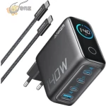 - شاحن أنكر 140 واط بأربع منافذ – شحن سريع USB-C مع كابل مرفق ضمان 18 شهر