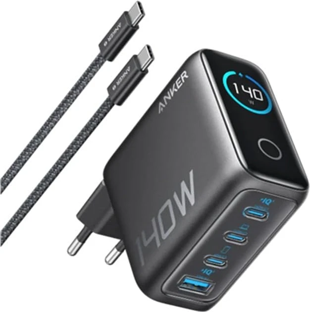 410evqaFuTL._AC_ - شاحن أنكر 140 واط بأربع منافذ – شحن سريع USB-C مع كابل مرفق ضمان 18 شهر - الصورة 1