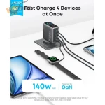 ⁦- شاحن أنكر 140 واط بأربع منافذ – شحن سريع USB-C مع كابل مرفق ضمان 18 شهر⁩ - الصورة ⁦2⁩