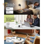 ⁦- شاحن أنكر 140 واط بأربع منافذ – شحن سريع USB-C مع كابل مرفق ضمان 18 شهر⁩ - الصورة ⁦8⁩