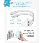 AnkerZolo Power Bank, 20,000mAh 30W M Built-in USB-C and MFi Certified Lightning Cables, 1 USB-C, 1 USB-A - Image 3