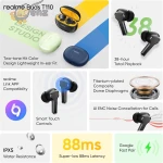 ⁦ريلمي Buds T110 سماعات أذن لاسلكية - اسود⁩ - الصورة ⁦3⁩