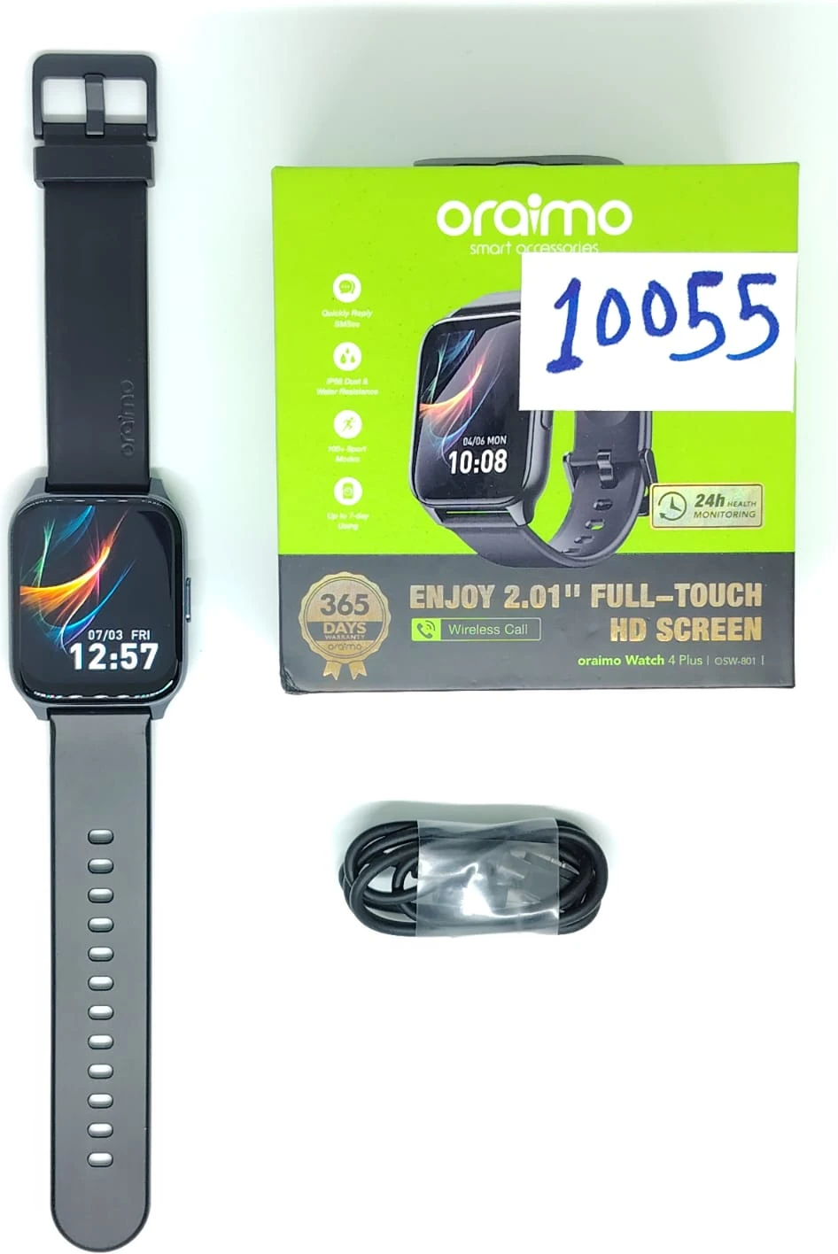 2b889faf-436c-4965-bb1e-e1e941ab2a1d ساعة ذكية اورايمو ووتش 4 بلس OSW-801 -(Open Box) كود: 10055 - الصورة 1