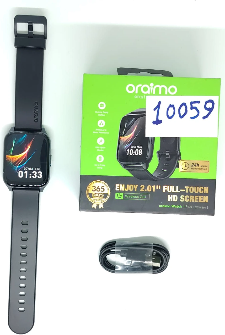 337aada8-cfb7-49bb-9b50-78c71ae3f4a2 ساعة ذكية اورايمو ووتش 4 بلس OSW-801 -(Open Box) كود: 10059 - الصورة 1