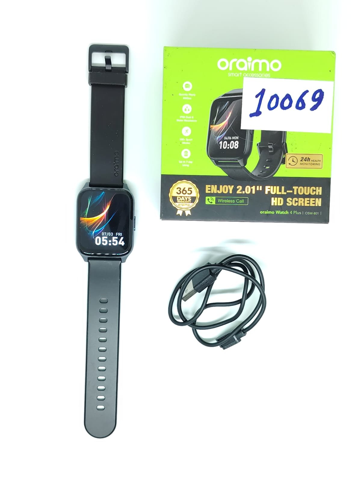 64f2b18b-51fe-4400-8c3d-33ef0f39f0db ساعة ذكية اورايمو ووتش 4 بلس OSW-801 -(Open Box) كود: 10069 - الصورة 1