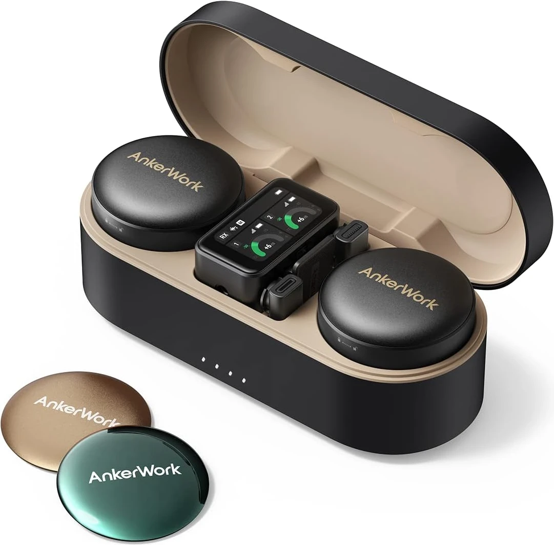 61vqBpFDfdL._AC_SL1200_ مايك لاسلكي AnkerWork M650 – أسود معدني - الصورة 1